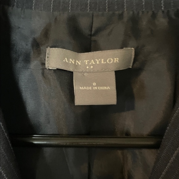 Ann Taylor Women's Black Pinstripe Blazer - Picture 4 of 7